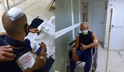 Celiar Beleño, instructor de gimnasio, resultó herido en medio del atraco. 