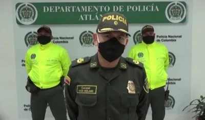 Coronel Hugo Molano Comandante Policía Atlántico