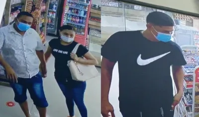 Los tres ladrones que quedaron grabados en cámaras de seguridad en Soledad y Malambo. 