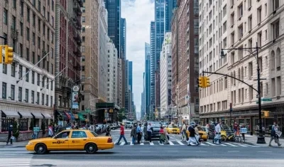 Una de las avenidas de Nueva York. 