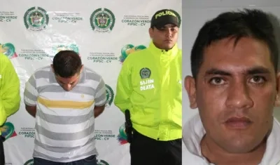 Heriberto Lizarazo Corredor cuando fue capturado por el asalto al Banco Agrario de Candelaria.