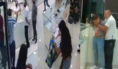 La mujer fue capturada cuando trataba de darse a la huida. 