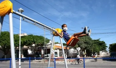 Los niños beneficiados por nuevos espacios.