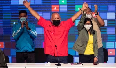 La celebración de Diosdado Cabello.