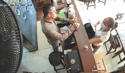 Momento en que ocurrió el robo. 