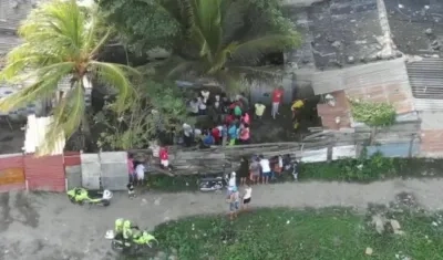 Gallera desmantelada en el barrio La Luz. 