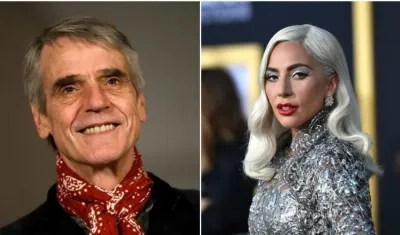 Jeremy Irons y Lady Gaga.