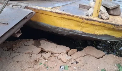 Así se ve la zona de descargue del ferry.