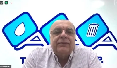 Guillermo Peña Bernal, Gerente de Triple A, durante la rueda de prensa virtual.