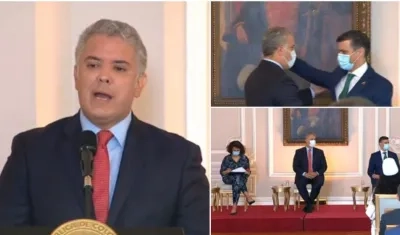 Iván Duque, presidente de Colombia, recibió al líder opositor Leopoldo López.