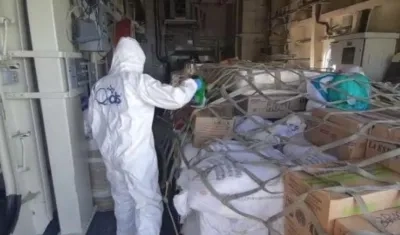 Ayuda humanitaria recogida en Barranquilla