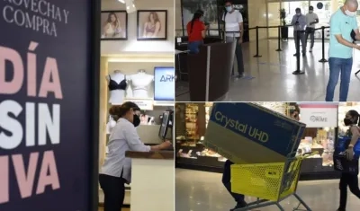 Compradores en día sin IVA.