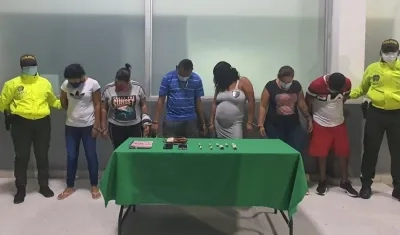 Los seis capturados fueron conducidos a la URI de la Fiscalía.