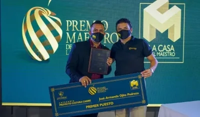 Primer lugar de la categoría proyecto cultura caribe para José Armando Ojito Pedroza, con la iniciativa ‘Talento En Casa’. 