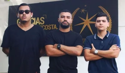 Johan Peluffo Acosta, Flavio Mendoza Triana y Santiago Iglesias Arrieta.