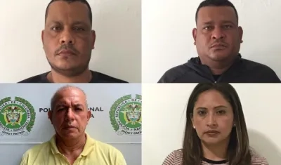 Los cuatro capturados.