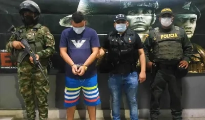 El capturado Jorge Armando Bolaño Solano.