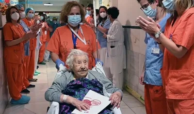 Elena, la paciente de 104 años. 
