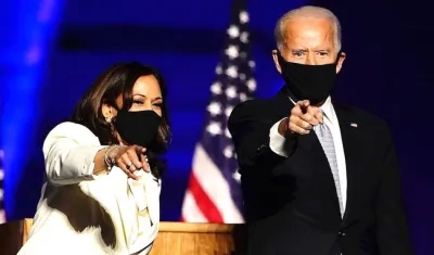 Joe Biden con la Vicepresidenta electa, Kamala Harris.