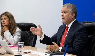 Presidente Duque y vicepresidenta Marta Lucía Ramírez.