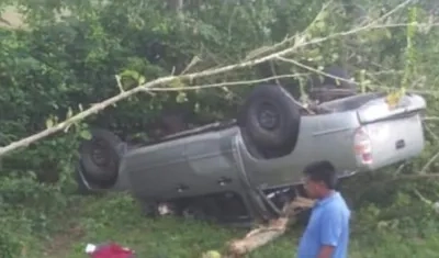 Así quedó el vehículo tras el accidente.