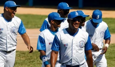 Peloteros de los Industriales de la Habana. 