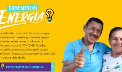 Campaña de 'Comparto mi energía' del Ministerio de Minas y Energías. 
