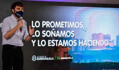 El Alcalde de Barranquilla, Jaime Pumarejo.