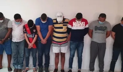 Varios de los presuntos integrantes de 'Los veteranos'. 