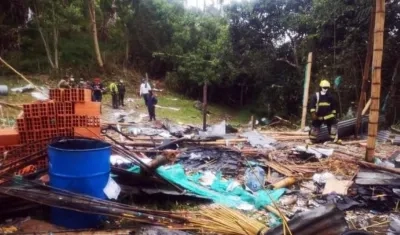 Explosión en polvorería