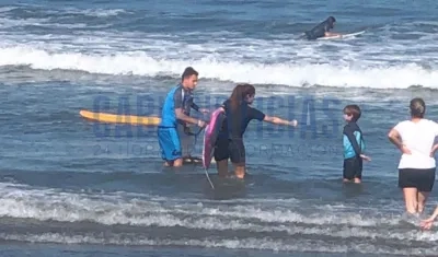 Shakira y su hijo Milan en playa de Tubará.