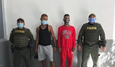 Junior José Jaraba Chole y Bairon Antonio Moreno De la Hoz.