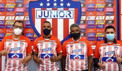 Jhon Jairo Escobar, Luis Amaranto Perea, Víctor Luna y Juan Carlos Quintero.