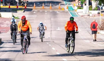 Una de las ciclovías realizadas este año.