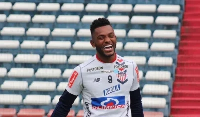 Miguel Ángel Borja, goleador de Junior. 