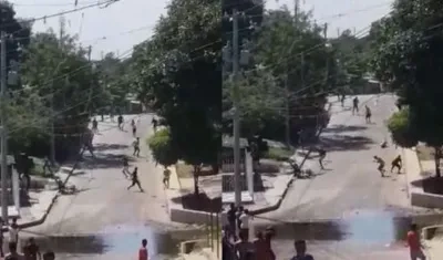 Momento en que hubo los enfrentamientos. 