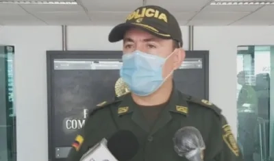 Coronel Oleskyenio Flórez, comandante operativo de la Policía Metropolitana de Barranquilla. 