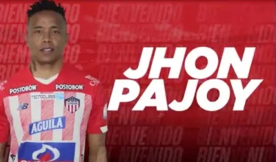 Jhon Pajoy, nuevo jugador de Junior. 