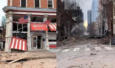 Así quedó la zona donde ocurrió la explosión.