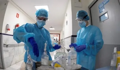 Personal médico en Francia. 