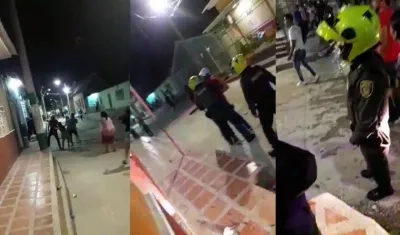 Momento de la riña en Rebolo. 