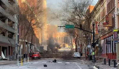 Daños causados por la explosión.