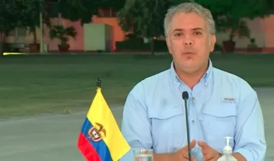 El Presidente Iván Duque desde la ciudad de Cartagena.