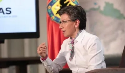 La Alcaldesa de Bogotá, Claudia López.