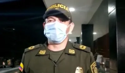 Teniente coronel Fredy Patiño, comandante operativo Policía Atlántico. 