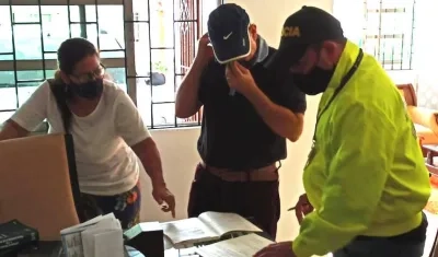 Momento de la captura del Juez Alberto Oyaga Machado.