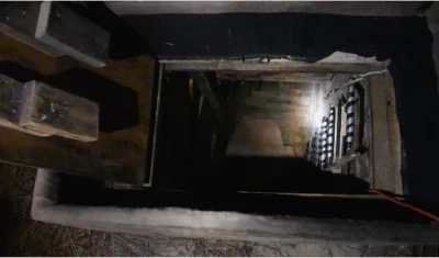 El búnker subterráneo del capturado.