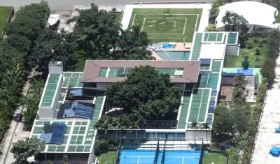 Vista aérea de la propiedad de Neymar en Mangaratiba (Brasil).