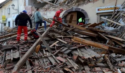 Uno de los daños que dejó el terremoto.