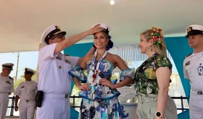 Isabella Chams al momento de su proclamación como Soberana de los Marinos.
